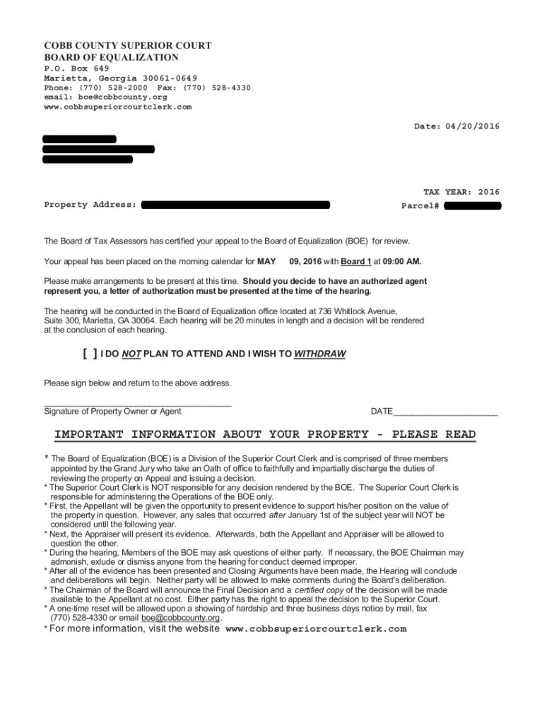 BOE Personal Property Notice2 Cobb County Superior Court Clerk BOE Personal Property Notice2 Cobb County Superior Court Clerk